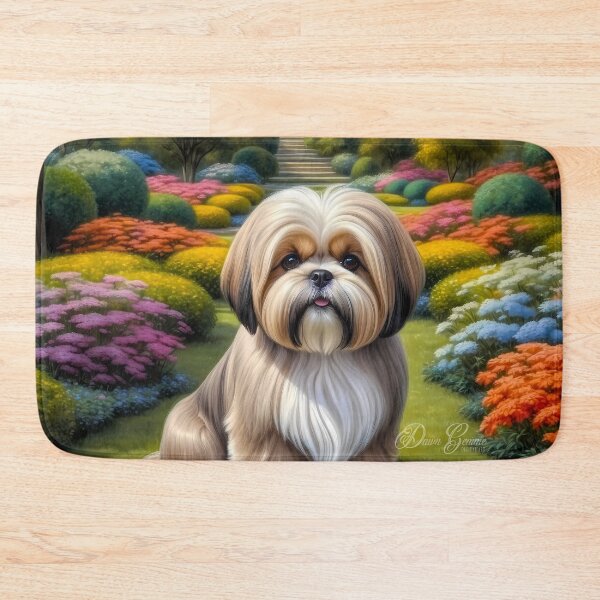 Item preview, Cleo Lhasa Apso Dog Portrait Painting designed and sold by Heart and Soul Studio.