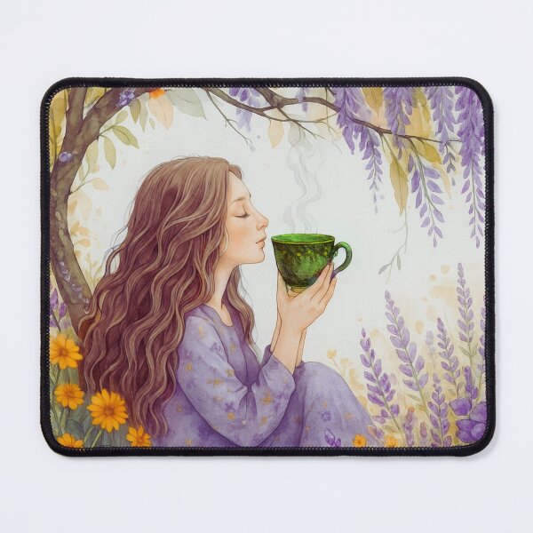 Item preview, Serene Wisteria Garden Tea Art – Peaceful Floral Wall Decor Print designed and sold by BeaconMarketing.