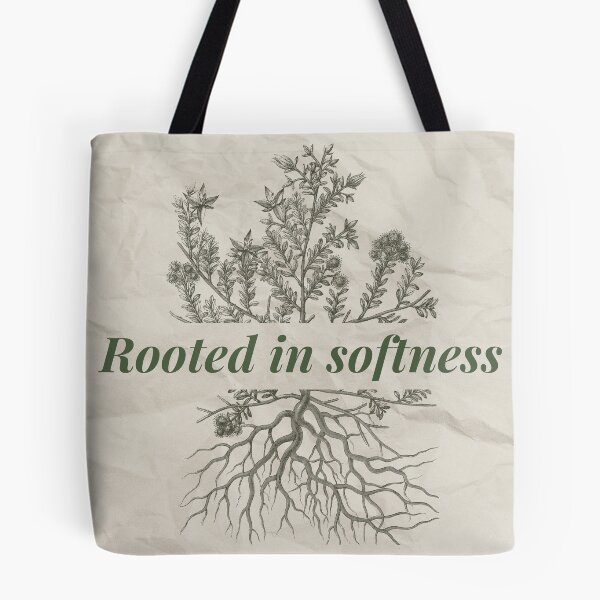 Item preview, Rooted in Softness - Botanical Illustration and Quote designed and sold by Leaf & Layer.