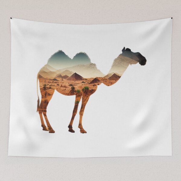 Item preview, Camel in Desert: Double Exposure Art designed and sold by ShadowAndSlate.