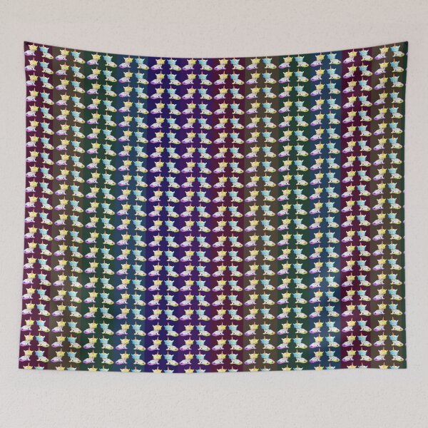 Item preview, Pastel Caticorn Cat Unicorn Colorful Dark Striped Background designed and sold by SandyMDesigns.