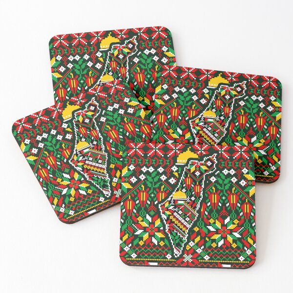 Item preview, Palestine Map Tatreez Embroidery Style designed and sold by BluedarkArt.