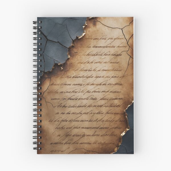 Item preview, Burnt Edges Manuscript – Vintage Ink on Cracked Parchment designed and sold by sneidere9dace.