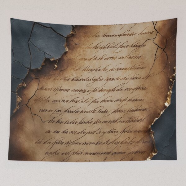 Item preview, Burnt Edges Manuscript – Vintage Ink on Cracked Parchment designed and sold by sneidere9dace.