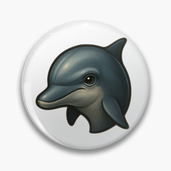 Item preview, Realistic dolphin head – oceanic animal logo in premium look designed and sold by KnlDsgn.