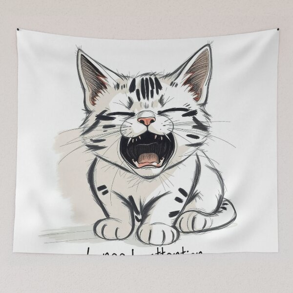 Item preview, Crying Cat – I Need Attention Funny Meme Design designed and sold by apoknight.