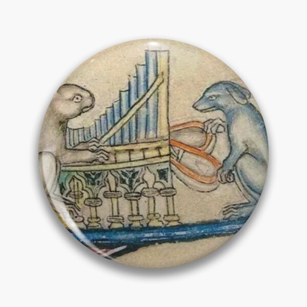 Item preview, "The Pianist and the Workman", medieval painting, 11th century AD designed and sold by PatronesKawai.