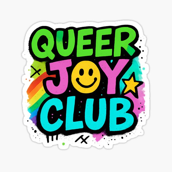 Aperçu de l'œuvre Queer Joy Club – Art vibrant de la fierté créée et vendue par Haus Of Sin.