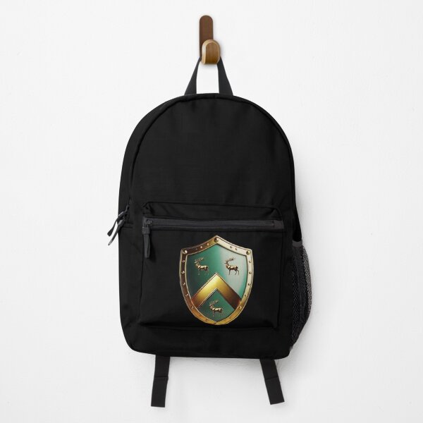 Item preview, Robinson Heraldic Shield Golden Chevron & Stags on Green Field designed and sold by Highlandkings.