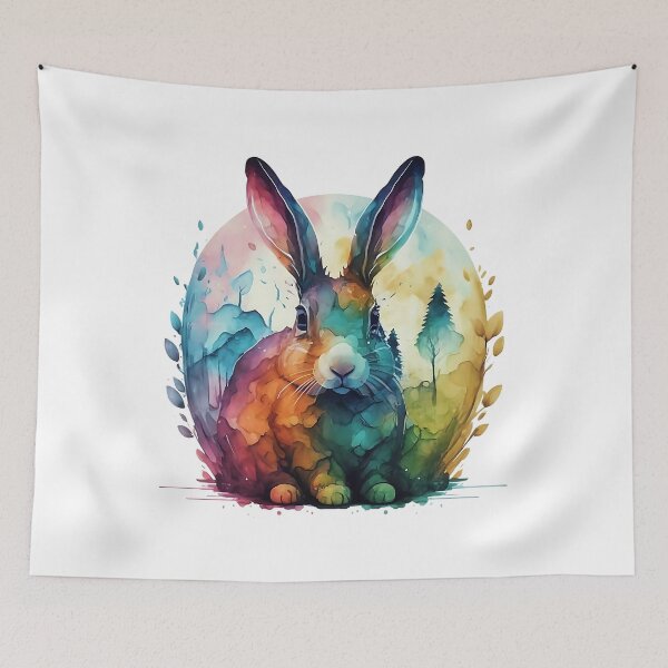 Item preview, Colorful rabbit  designed and sold by Ann Miu Deluxe.