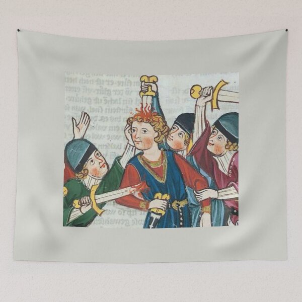 Item preview, "Hey!!, it was a practice", medieval painting 6th century AD designed and sold by PatronesKawai.