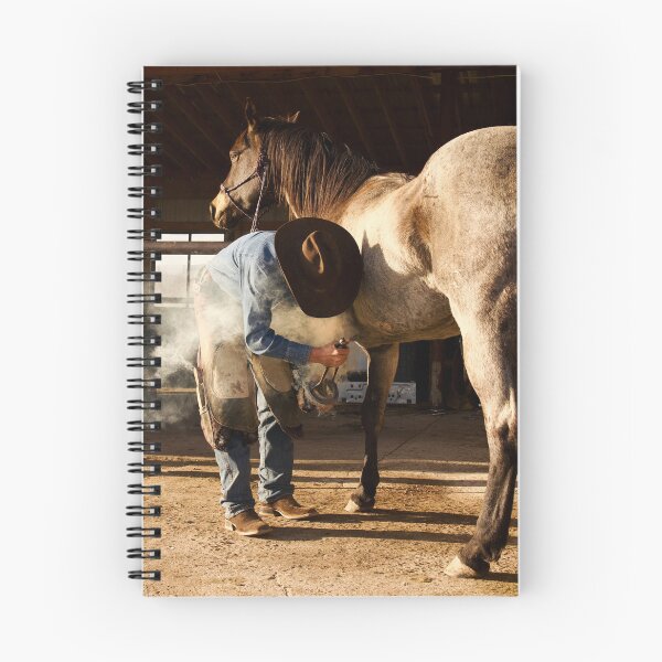 Item preview, FARRIER PUTTING THE HOT SHOE ON THE HORSE designed and sold by ImagesbyCharyn.