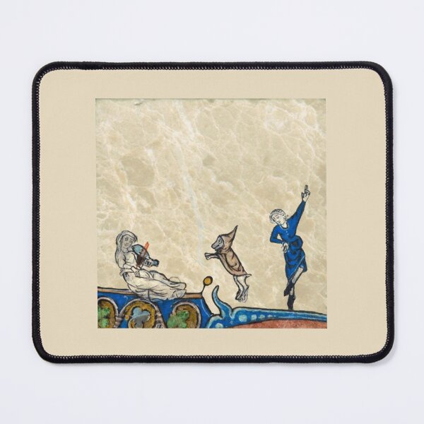 Item preview, "The Maiden with the Violo, the Dancer and the Sorcerer", medieval painting 12th century AD designed and sold by PatronesKawai.