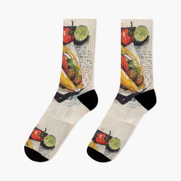 Item preview, Vibrant Falafel Sandwich with Fresh Veggies and Artistic Notes- Middle Eastern Street Food Delight designed and sold by OlfactoART Studio.
