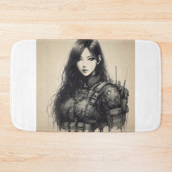 Item preview, Female soldier designed and sold by GalleryBrisArt.