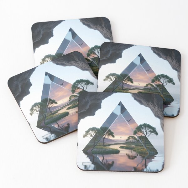 Item preview, A surrealistic miniature ocean sunrise landscape designed and sold by mystiquelicorne.