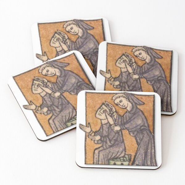 Item preview, "Clap your hands, if you are in Too Much Work", medieval painting 12th century AD designed and sold by PatronesKawai.