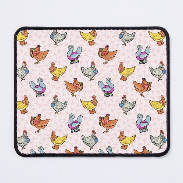 Item preview, Fashionable Chickens Pink Background Pattern designed and sold by HappyHannahArt.