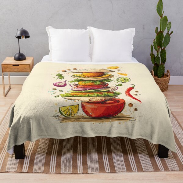 Item preview, Towering Falafel Delight with Floating Spices and Vibrant Veggies in a Playful Culinary Whirl designed and sold by OlfactoART Studio.