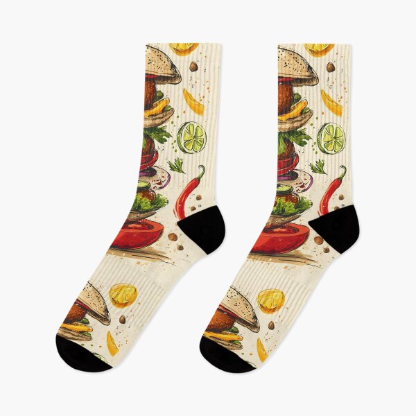 Item preview, Towering Falafel Delight with Floating Spices and Vibrant Veggies in a Playful Culinary Whirl designed and sold by OlfactoART Studio.