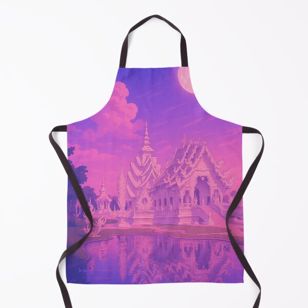 Item preview, White Temple Chiang Rai Thailand Retro Aesthetic designed and sold by Patternicity.
