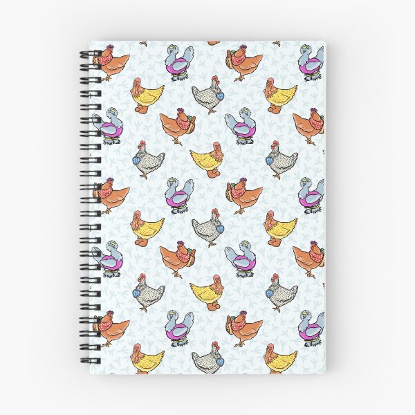 Item preview, Fashionable Chickens Blue Background Pattern designed and sold by HappyHannahArt.