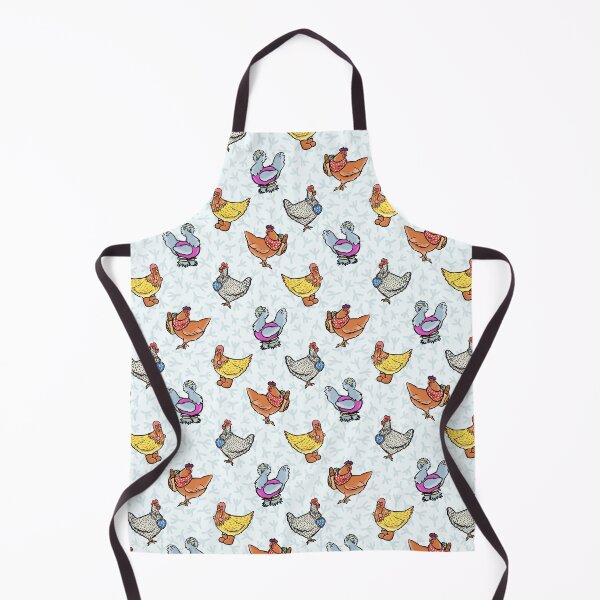 Item preview, Fashionable Chickens Blue Background Pattern designed and sold by HappyHannahArt.