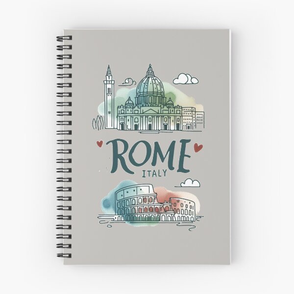 Item preview, Rome Italy Minimalist Watercolor Cityscape Sticker with Italian Flag ,  designed and sold by PaintMeWorld.