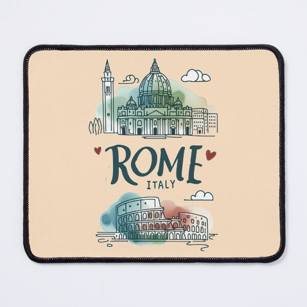 Item preview, Rome Italy Minimalist Watercolor Cityscape Sticker with Italian Flag ,  designed and sold by PaintMeWorld.