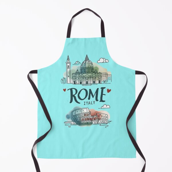 Item preview, Rome Italy Minimalist Watercolor Cityscape Sticker with Italian Flag , designed and sold by PaintMeWorld.