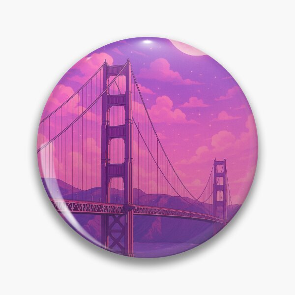 Aperçu de l'œuvre Esthétique rétro du Golden Gate Bridge créée et vendue par Patternicity.