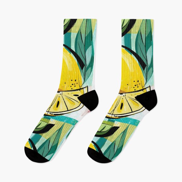 Item preview, Vibrant Lemon Delight - Bold Colors and Fresh Green Leaves in a Refreshing Composition designed and sold by OlfactoART Studio.