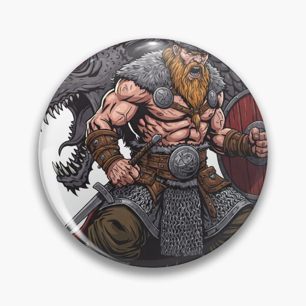 Item preview, Fierce Viking with Dragon's Shadow designed and sold by Guryl Michal Designs.