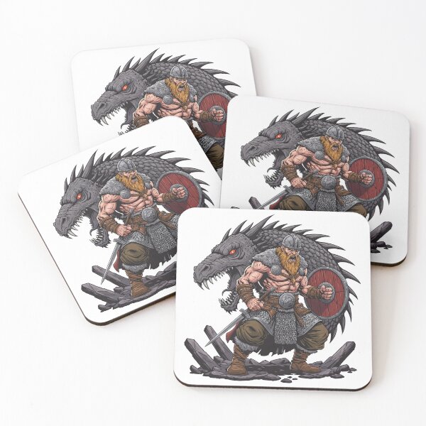 Item preview, Fierce Viking with Dragon's Shadow designed and sold by Guryl Michal Designs.