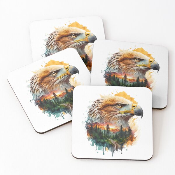 Item preview, Golden Eagle eyes locked on the horizon designed and sold by Ann Miu Deluxe.