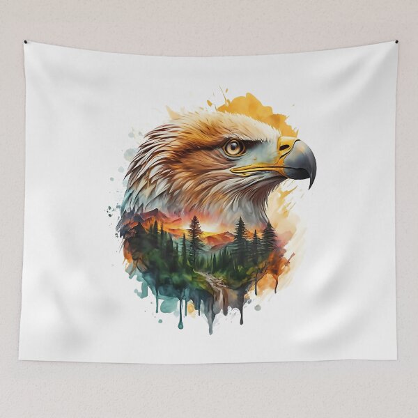 Item preview, Golden Eagle eyes locked on the horizon designed and sold by Ann Miu Deluxe.