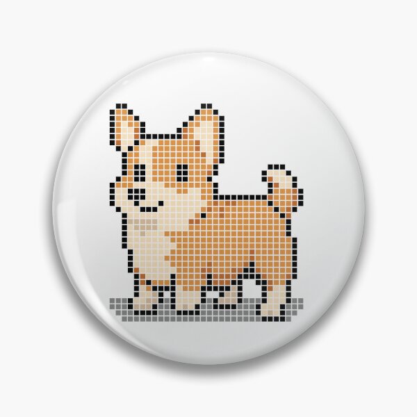 Artikelvorschau, Gepixelter Corgi entworfen und verkauft von Brain Fart Buffet.
