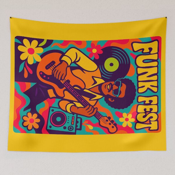 Item preview, Psychedelic Funk Fest Poster designed and sold by SteadyRolling.