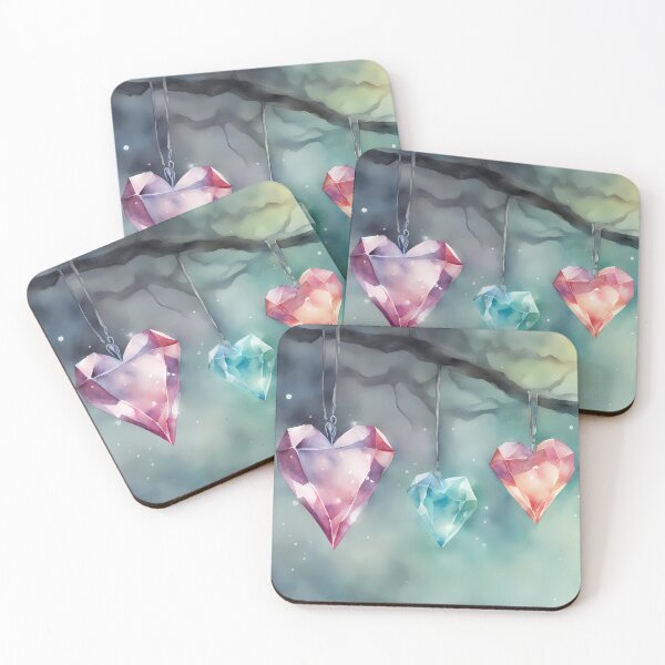 Item preview, Colorful Crystal Hearts designed and sold by CalmnessbyChoice.