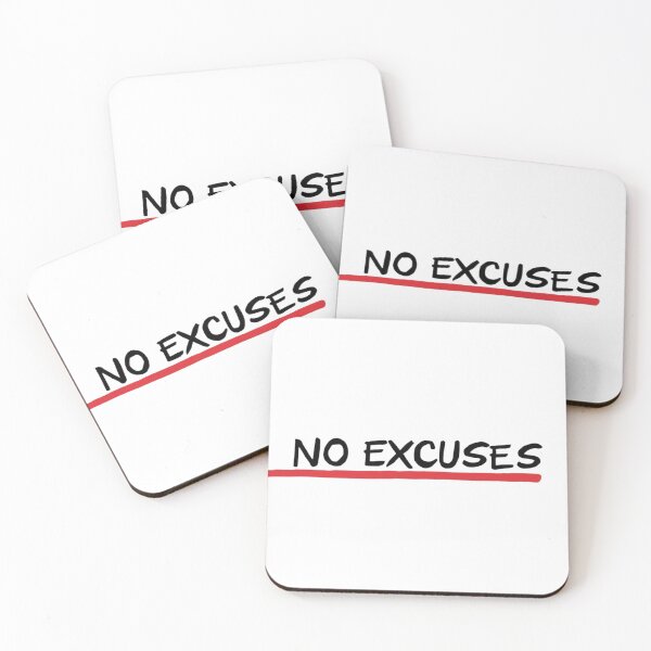 Item preview, No Excuses – Minimalist and Motivating Design designed and sold by goodartpro7com.
