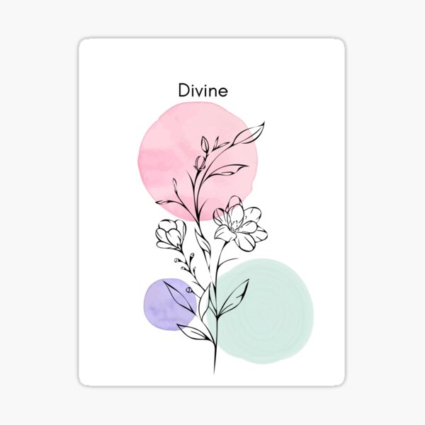 Item preview, Divine Floral Line Art Design – Minimalist Pastel  designed and sold by MuseiraDesign.