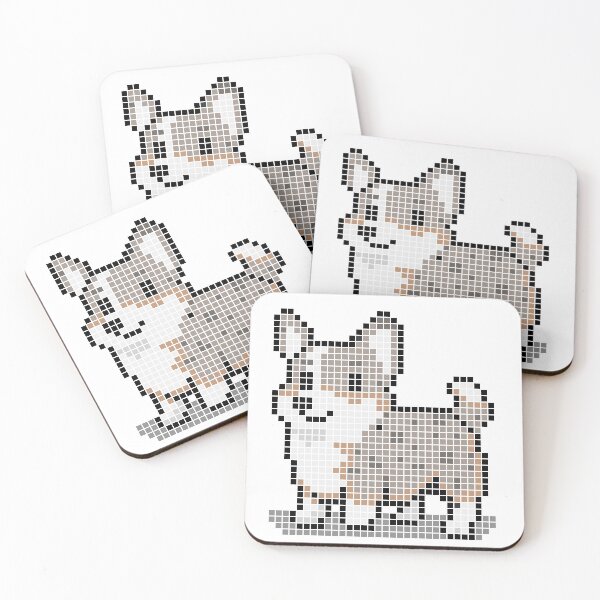 Item preview, Pixeled bluie merle corgi designed and sold by Brain Fart Buffet.