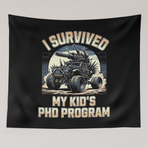 Item preview, I Survived My Kid's PhD Program | Child Dissertation | Non Binary Child PhD | Non Binary Kid Dissertation | Non Binary Child Doctorate | Genderfluid PhD | Non Binary PhD Graduation designed and sold by jadedscientist.