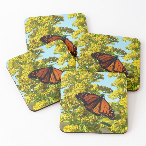 Item preview, Monarch Butterfly Yellow Flowers designed and sold by RocketshipRetro.