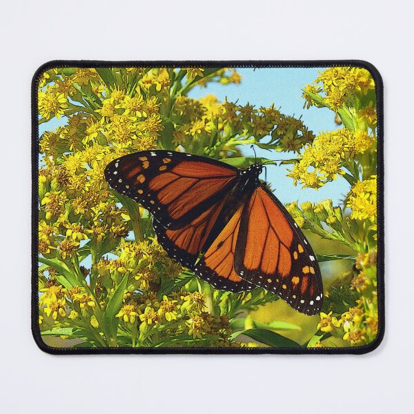 Item preview, Monarch Butterfly Yellow Flowers designed and sold by RocketshipRetro.