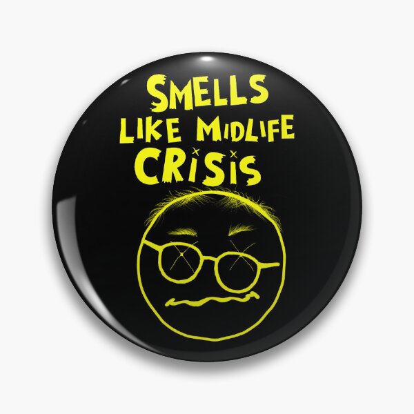 Item preview, Smells Like Midlife Crisis – 90's Grunge-Inspired Aging Rocker Parody designed and sold by SHHCreations.