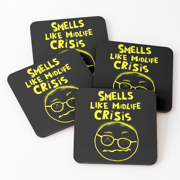 Item preview, Smells Like Midlife Crisis – 90's Grunge-Inspired Aging Rocker Parody designed and sold by SHHCreations.