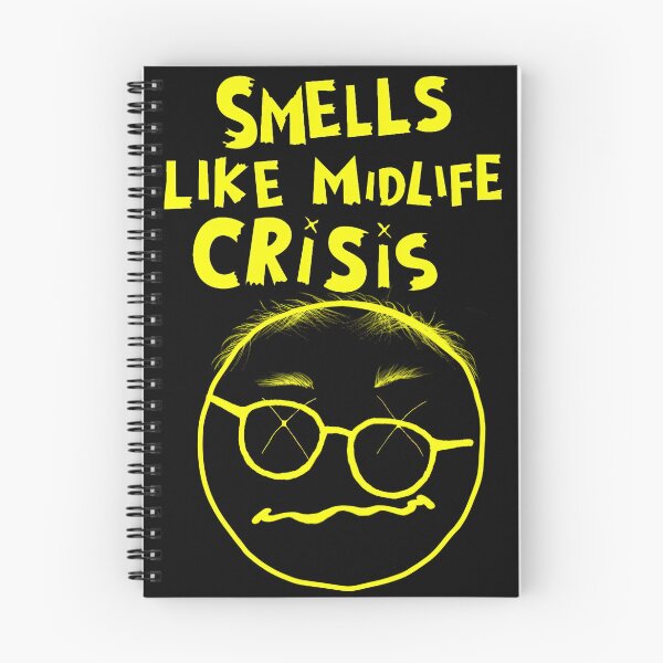 Item preview, Smells Like Midlife Crisis – 90's Grunge-Inspired Aging Rocker Parody designed and sold by SHHCreations.