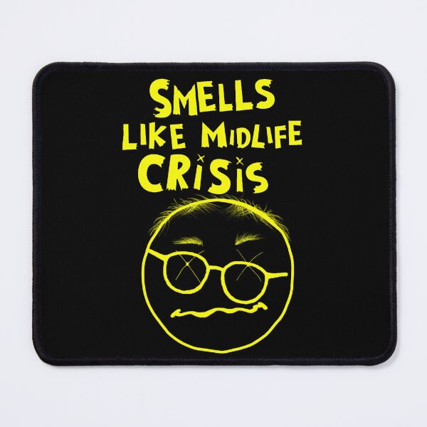 Item preview, Smells Like Midlife Crisis – 90's Grunge-Inspired Aging Rocker Parody designed and sold by SHHCreations.