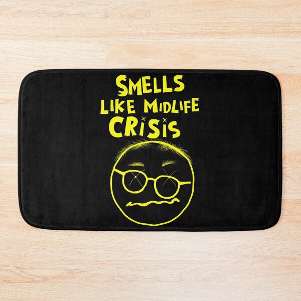 Item preview, Smells Like Midlife Crisis – 90's Grunge-Inspired Aging Rocker Parody designed and sold by SHHCreations.